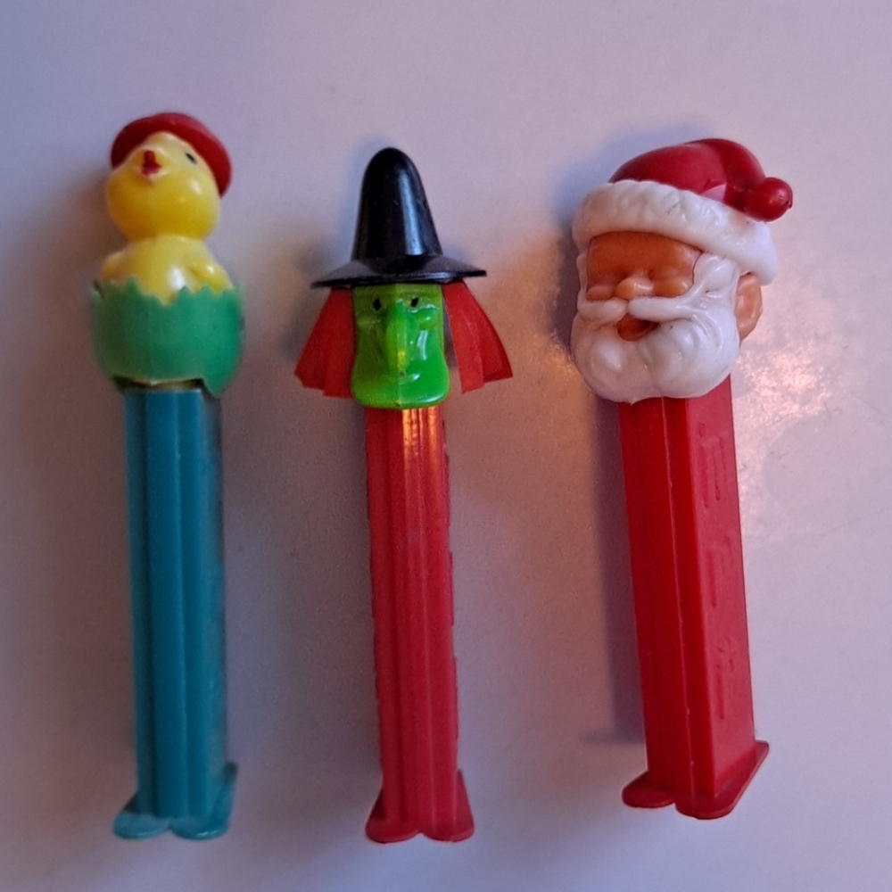 Witch, Santa and Easter Chick Pez Dispensers
